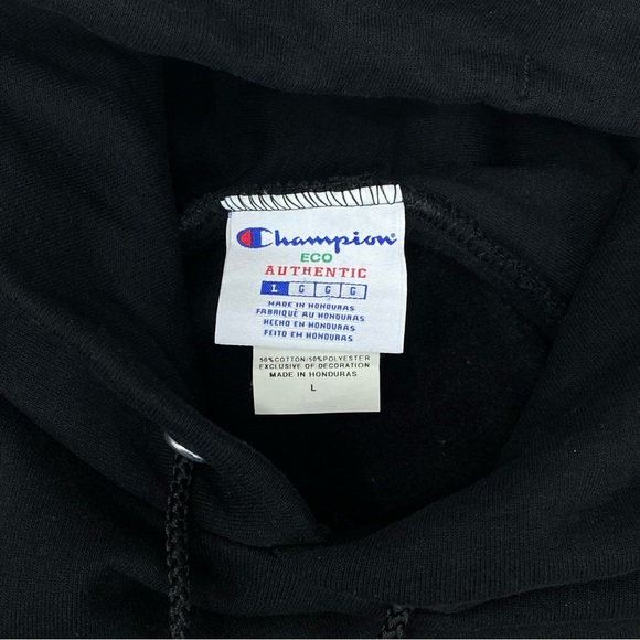 Hoodie Sweatshirt Champion Size L Lego 2 Movie Collab Black Unisex - Picture 8 of 13